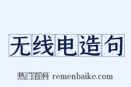 无线电造句是什么意思的图片